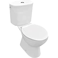 PDM INODORO COMPLETO CON CISTERNA- TAPA AMORTIGUADA Y ASIENTO DE DUROPLAST REDONDO DESAGUE A PARED